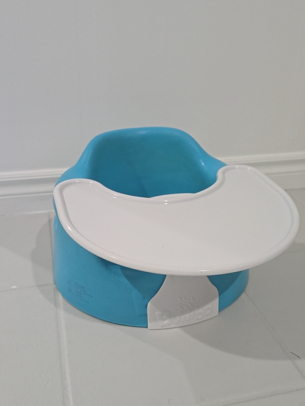 Bumbo Blue Baby Infant Portable Seat With White Table Baby Must Have Unisex